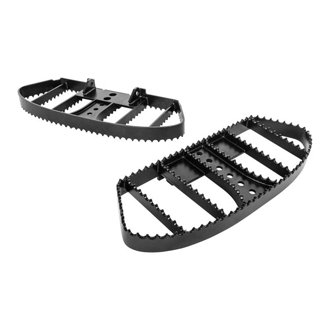 Burly, MX rider floorboards. Black — Rider location: 18-26 Softail