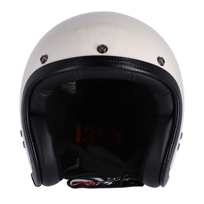 13 1/2 Skull bucket helmet vintage white