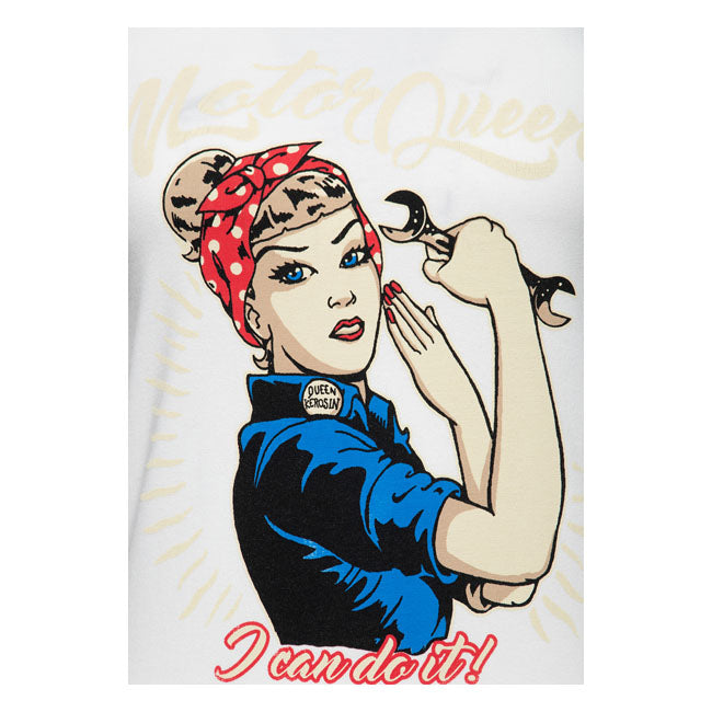 Queen Kerosin Motor Queen I Can Do It t-shirt off white