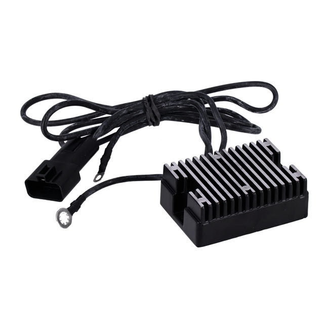 MCS, voltage regulator/rectifier. Black — 99-03 Dyna (NU)