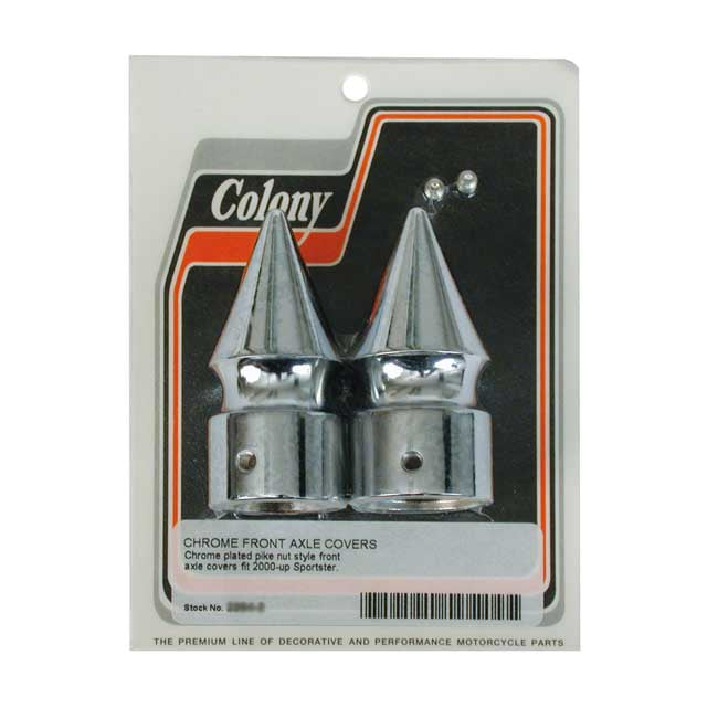Colony pike axle covers — 04-06 XL Sportster