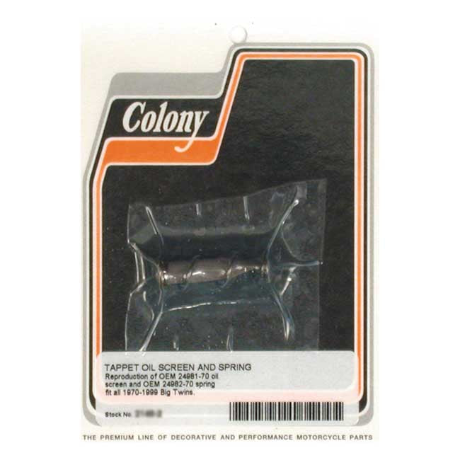Colony, oil screen kit — 70-99 Big Twin (Excl. Twin Cam) (NU)