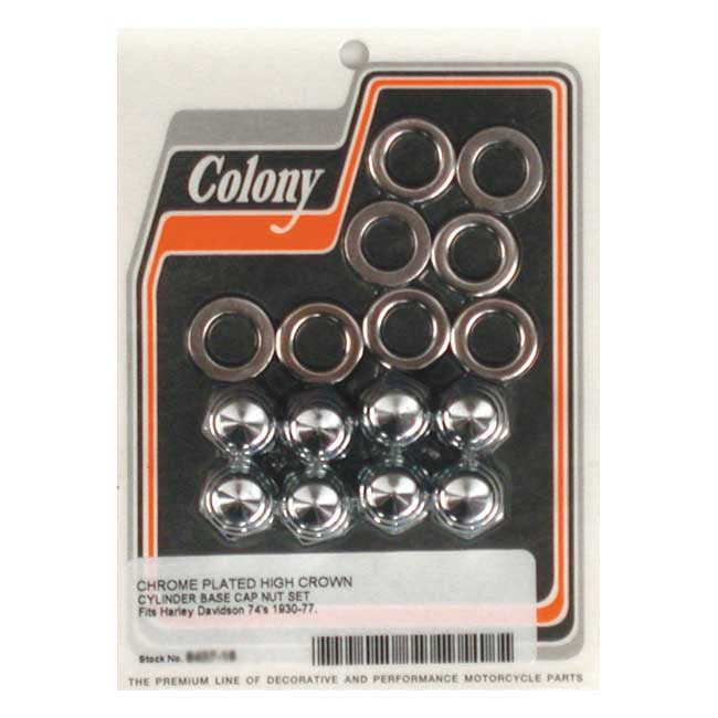 Colony cyl base nut kit — 30-78 Big Twin (NU)