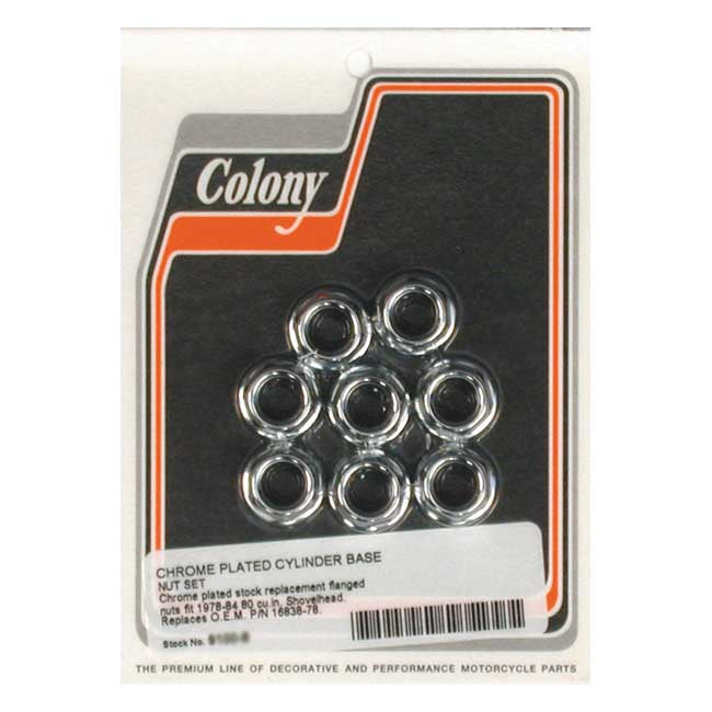 Colony cyl base nut kit — 79-84 1340CC Big Twin (NU)