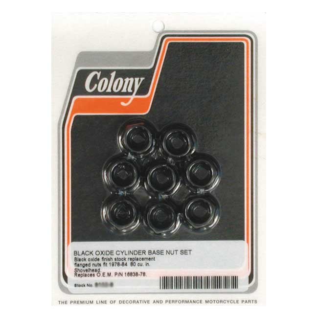 Colony cyl base nut kit — 79-84 1340CC Big Twin (NU)