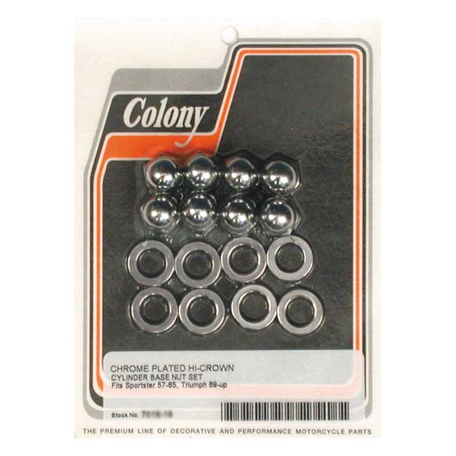 Colony cyl base nut kit — 57-85 XL Sportster; 29-73 45" SV (NU)