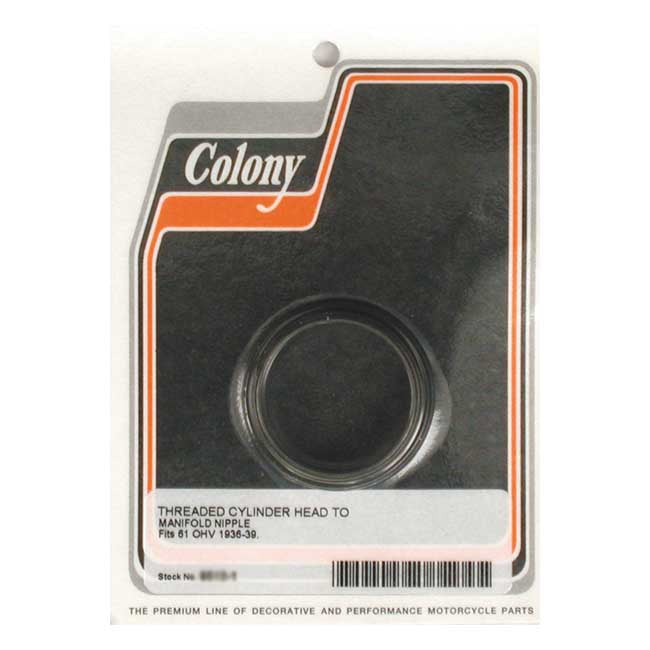 Colony, manifold inlet nipple — 36-39 61" Knucklehead (NU)