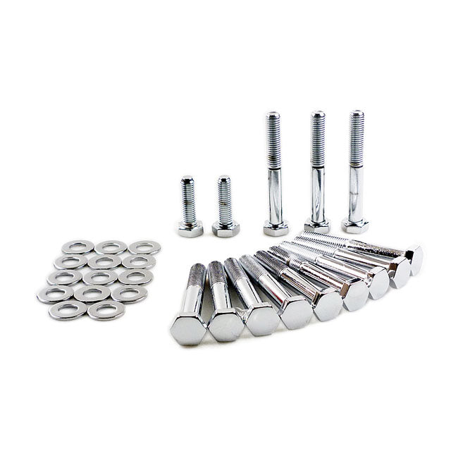 Colony, Sportster rocker box bolt kit. Hex, chrome — 57-76 Sportster (NU)