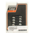 Colony, tappet block mount kit. Cap style, chrome — 36-E76 Big Twin (NU). With L76-84 style tappet blocks