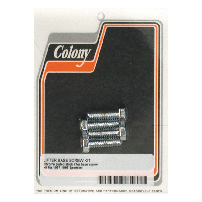 Colony, tappet block mount kit. OEM style, chrome — 57-85 XL Sportster (NU)