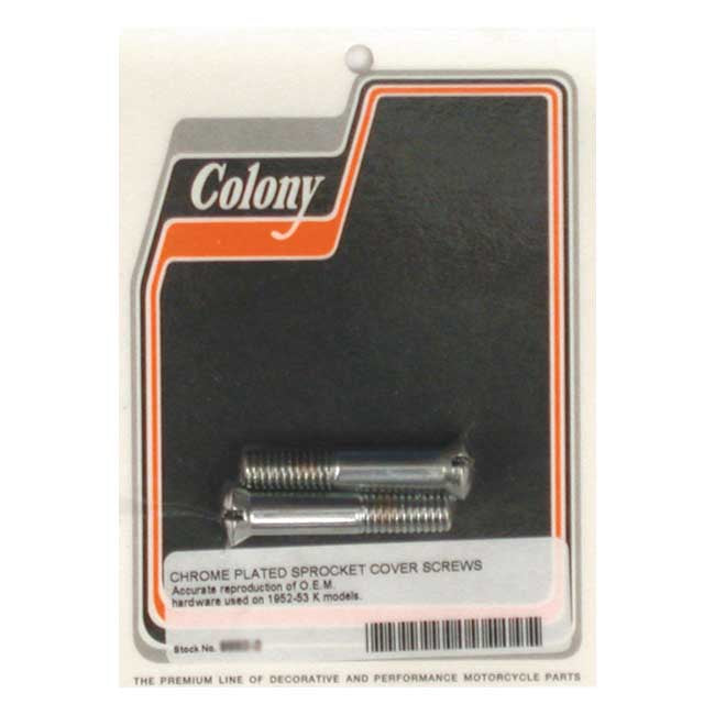 Colony, sprocket cover mount kit. Chrome — 52-53 K model (NU)