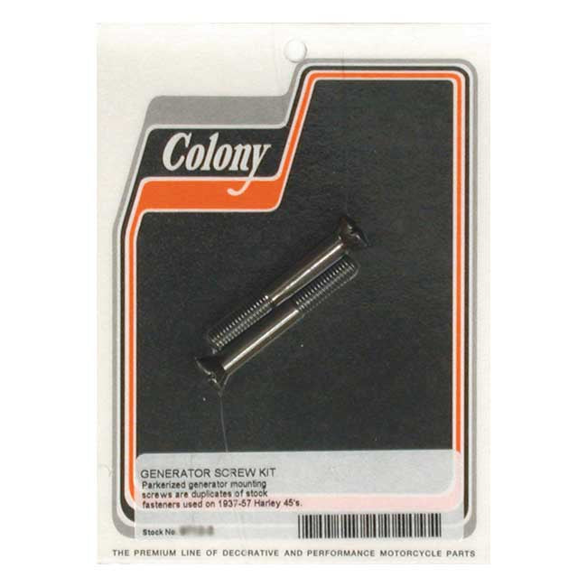 Colony, generator mount kit. Black. OEM style