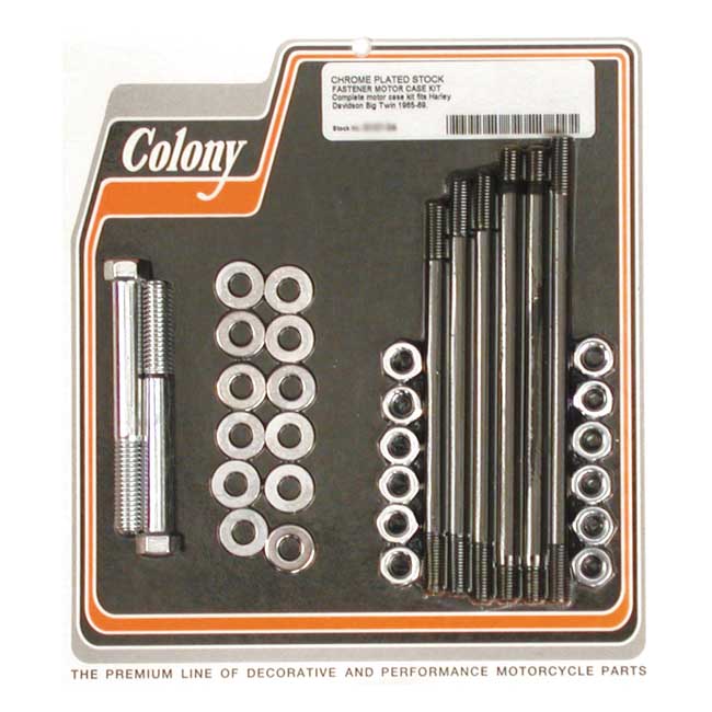Colony crankcase bolt kit — 65-69 PAN & EARLY SHOVEL (NU)