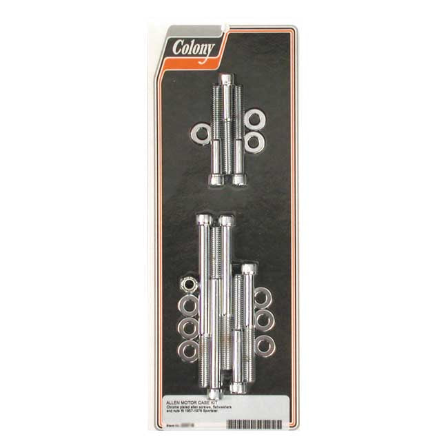 Colony crankcase bolt kit — 57-76 XL Sportster (NU)