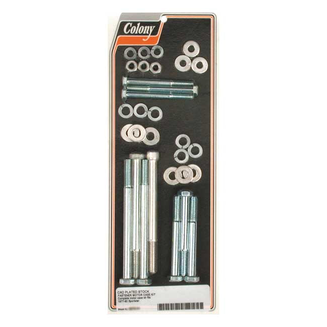 Colony crankcase bolt kit — 77-90 XL Sportster (NU)