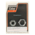 Colony axle nut kit. Front — 36-45 Big Twin; 30-36 Big Twin SV (NU)