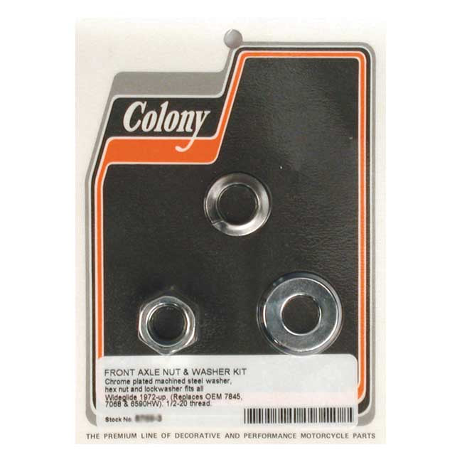 Colony axle nut & washer kit — 73-UP FL; FXWG