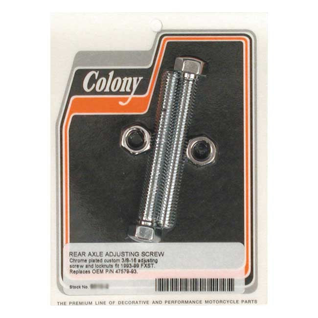 Colony axle adjuster kit, domed hex — 93-99 Softail (NU)