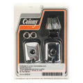 Colony swingarm end cap & nut kit — 73-86 4-speed Big Twin; 79-96 XL Sportster (NU)