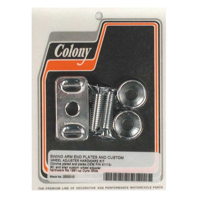 Colony, axle adjuster kit. Chrome
