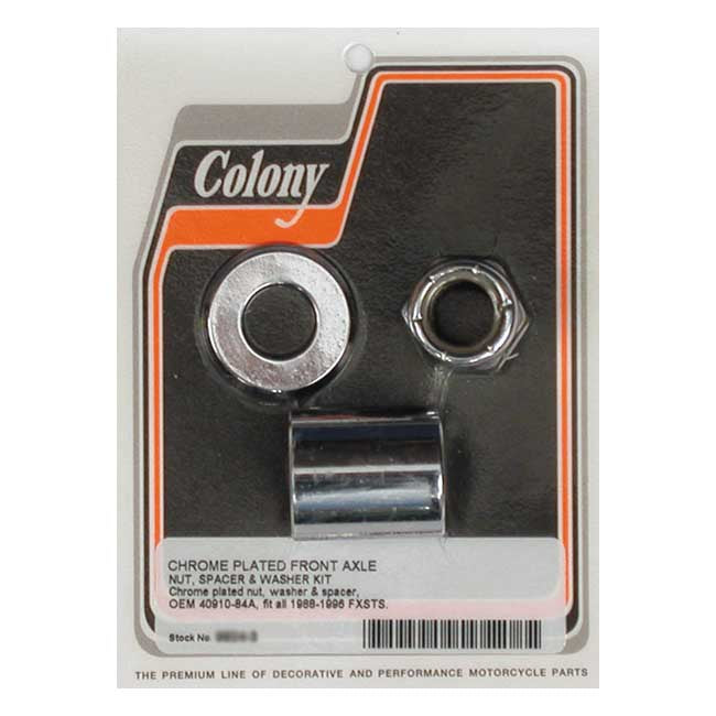 Colony axle spacer kit front, smooth — 88-96 FXSTS (NU)