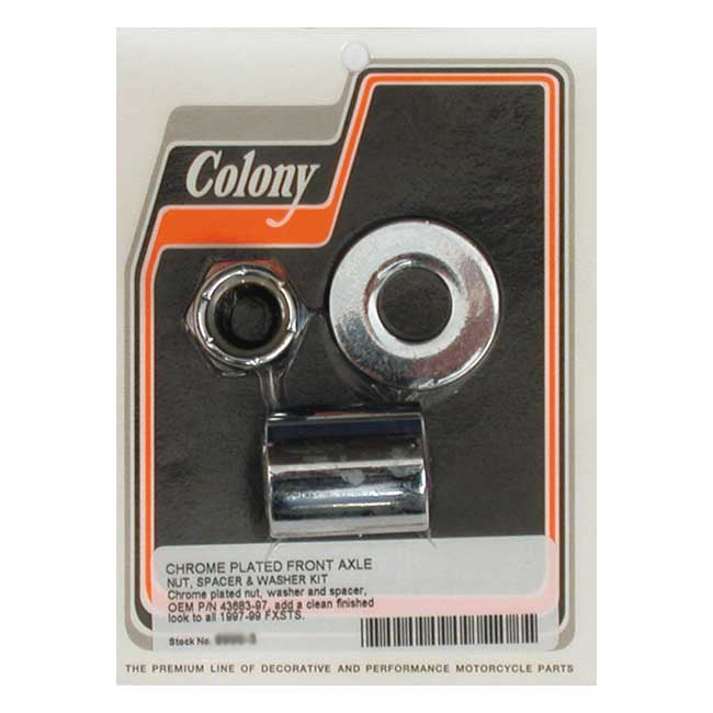 Colony axle spacer kit front, smooth — 97-99 FXSTS (NU)