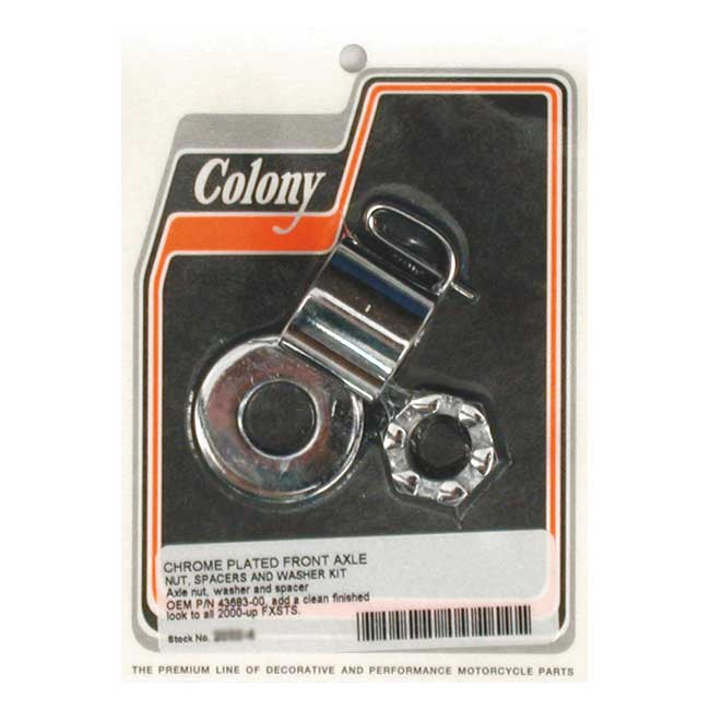 Colony axle spacer kit front, smooth — 00-06 FXSTS (NU)