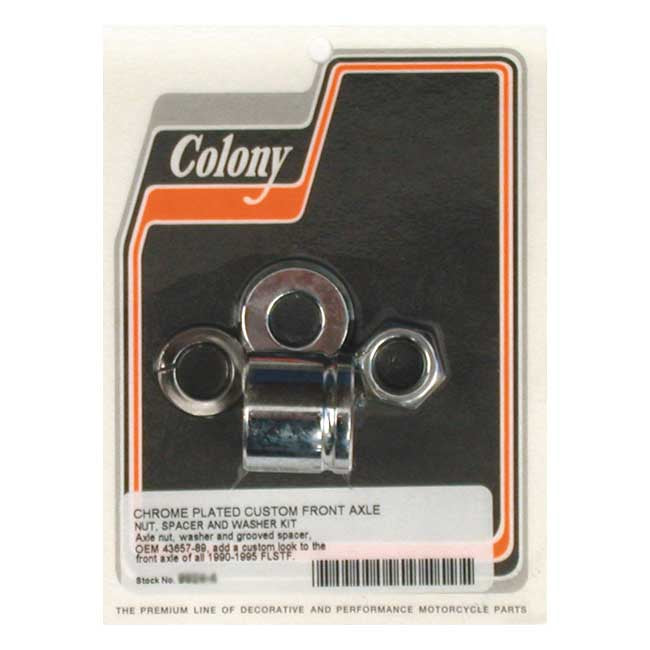 Colony axle spacer kit front, grooved — 90-95 FLSTF (NU)