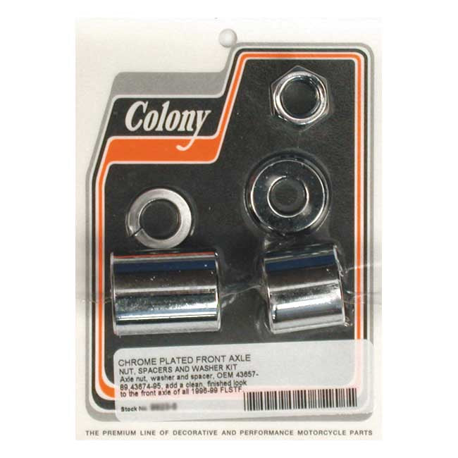 Colony axle spacer kit front, smooth — 96-99 FLSTF (NU)