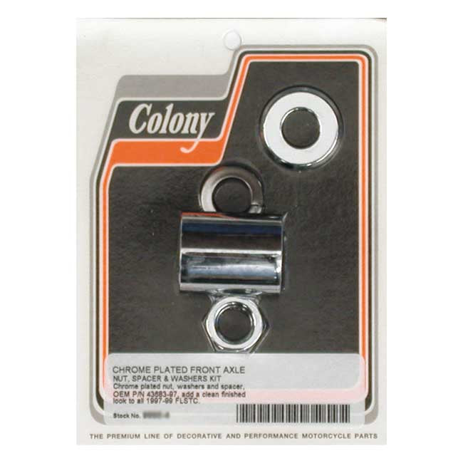Colony axle spacer kit front, smooth — 97-99 FLSTC (NU)