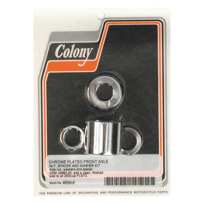 Colony axle spacer kit front, smooth — 00-06 FLSTC (NU)