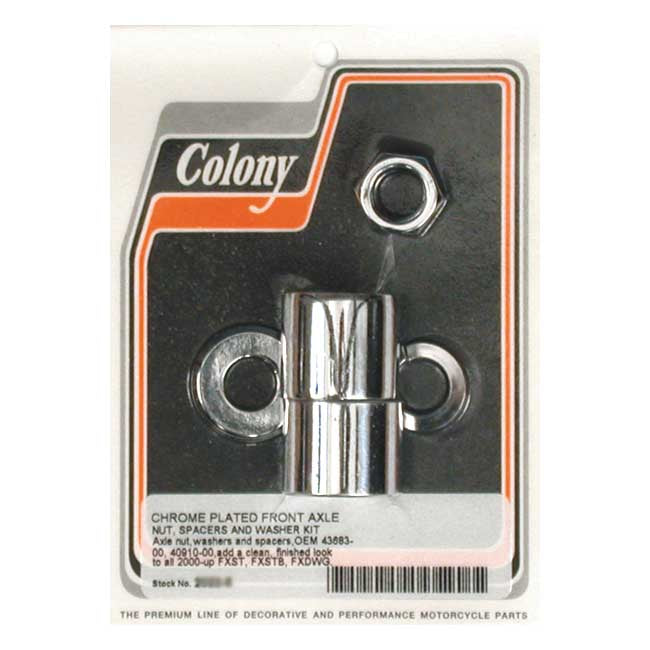 Colony axle spacer kit front, smooth — 00-06 FXST/B/I/BI; 00-05 (NU) FXDWG/I