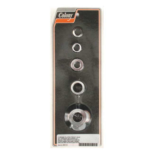 Colony axle spacer kit front, smooth — 01-06 FXSTD/I/DI