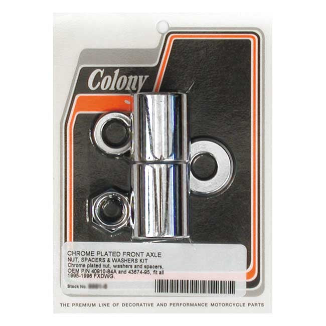Colony axle spacer kit front, smooth — 95-96 FXDWG (NU)