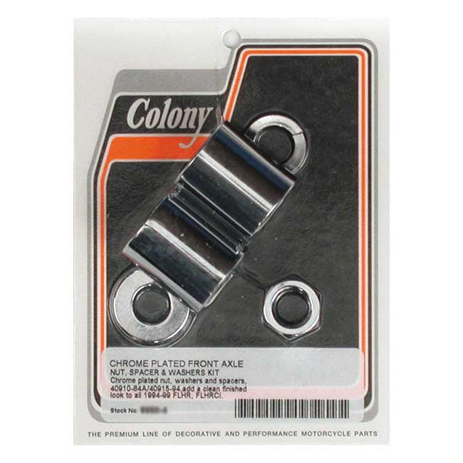 Colony axle spacer kit front, smooth — 94-99 FLHR/CI (NU)