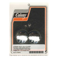 Colony front axle nut covers — 72-84 FL; 80-06 FLT/Touring; 80-86 FXWG; 84-06 SOFTAIL (EXCL. SPRINGERS; 91-06 DYNA (EXCL. FXDWG); 88-94 FXR