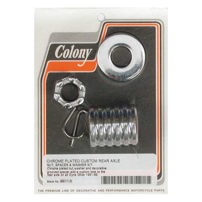 Colony axle spacer kit rear, grooved — 91-99 Dyna (NU)