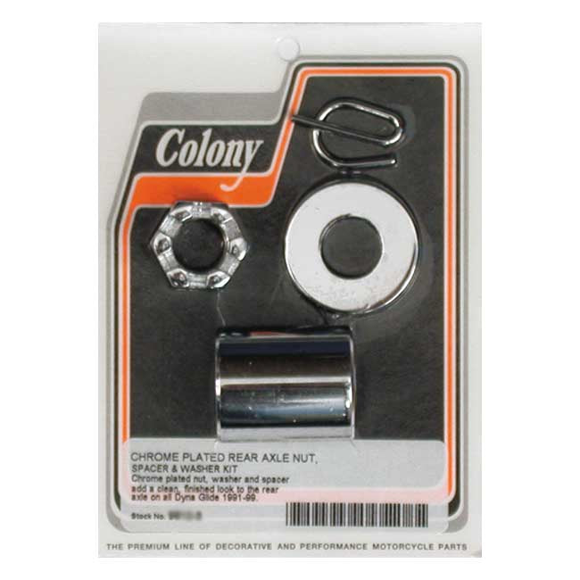 Colony axle spacer kit rear, smooth — 91-99 Dyna (NU)