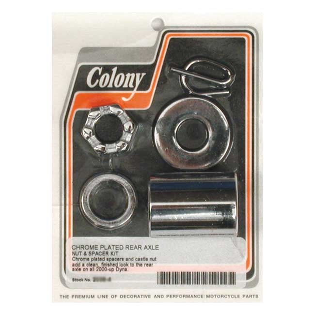 Colony axle spacer kit rear, smooth — 00-05 Dyna (NU)