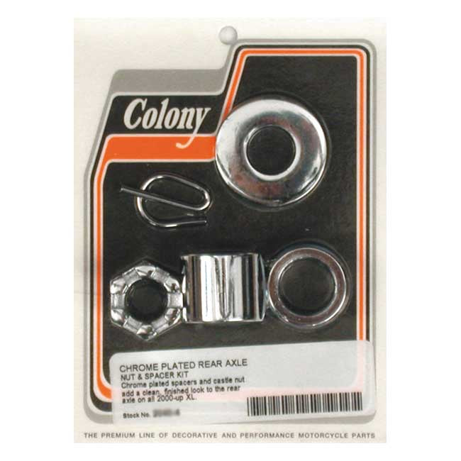 Colony axle spacer kit rear, smooth — 00-03 XL Sportster (NU)