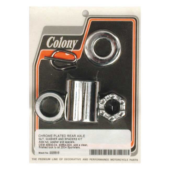 Colony axle spacer kit rear, smooth — 2004 XL Sportster (NU)