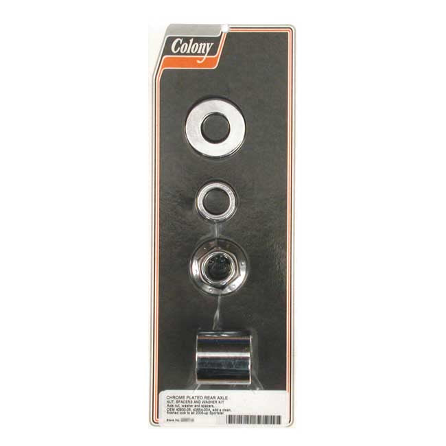 Colony axle spacer kit rear, smooth — 05-06 XL Sportster