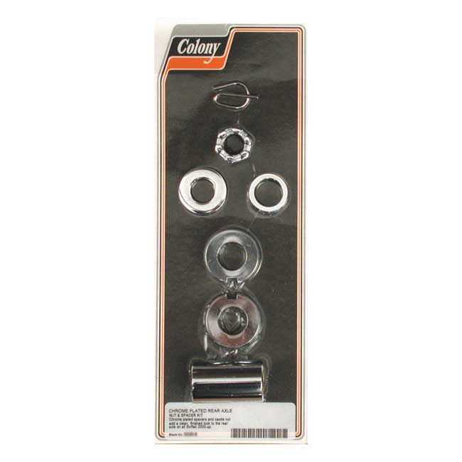 Colony axle spacer kit rear, smooth — 00-06 Softail (NU)