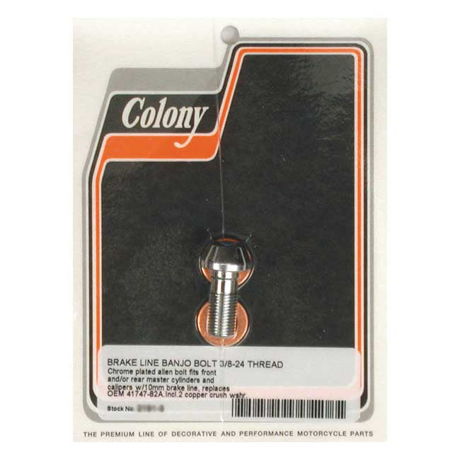 Colony banjo bolts, 3/8-24 — 989480