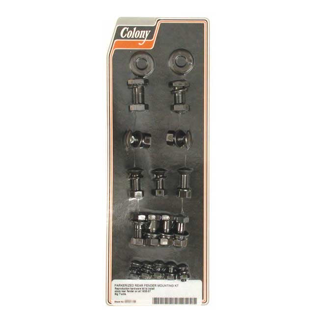 Colony, rear fender mount kit. Parkerized — 36-57 Big Twin (NU)