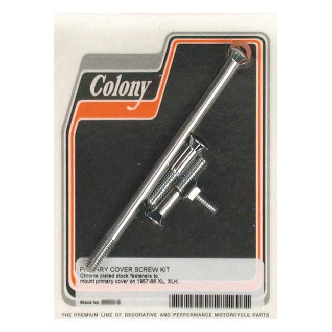 Colony primary mount kit slotted head, chrome — 57-66 XL Sportster; XLH (NU)