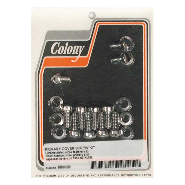 Colony primary mount kit slotted head, chrome — 57-69 XLCH (NU)