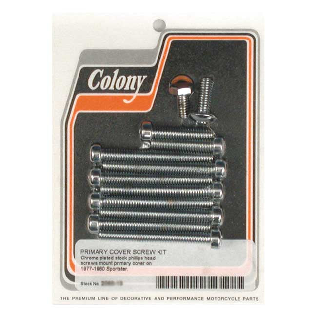Colony primary mount kit phillips head, chrome — 77-80 XL Sportster (NU)
