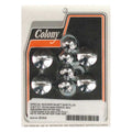 Colony, rocker shaft plug & nut kit. Slotted. Chrome — L71-84 Shovelhead; L71-85 XL Sportster (NU)