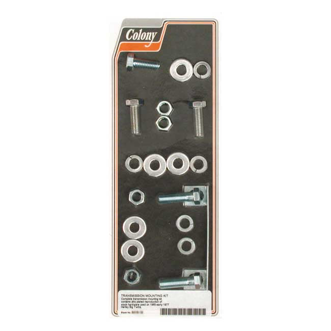 Colony, transmission mount kit. Zinc — 65-E77 Big Twin (NU)